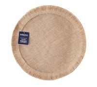 Mikasa Sets de table ronds en toile de jute, lot de 4 sets de table naturels pour les repas quotidiens, sets de table rustiques, 38cm