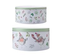 Mikasa Tipperlyhill Ensemble de moules à gâteau Motif rouge-gorge 22 cm x 10 cm/25 cm x 13 cm