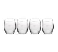 Mikasa Treviso Verre à vin sans pied en cristal, 350 ml, lot de 4 verres fins transparents sans plomb avec effet ondulé pour les célébrations