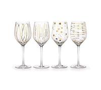 MIKASA Verre à vin en Cristal, doré, 4 Unité (Lot de 1)