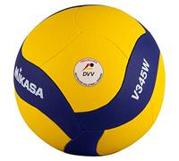 MIKASA W345W Ballon de Volleyball Bleu/Jaune Bleu/Jaune