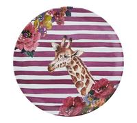 Mikasa Wild at Heart Plateau Rond imprimé Girafe, Plateau de Service en mélamine de 36 cm, Plat à collation léger et Durable avec imprimé Animalier