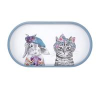 Mikasa X Tipperleyhill Plateau de Service Ovale, Plateau de Présentation pour Aliments et Boissons, Vaisselle de Service Élégante avec Impression d'Animaux, 38 cm Cadeau Unique