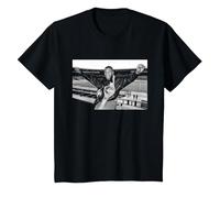 Mike Tyson Boxe Poids Lourd au Stade de Wembley avec Ceintures T-Shirt, Enfant, Noir, 10 Ans