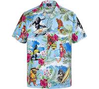 MIKENKO Chemise hawaïenne des années 80 et 90 pour homme, chemise boutonnée amusante à manches courtes pour homme et femme, Bigfoot 02, 5XL