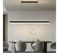 Mikeru 100cm Linear Pendant Light, Luminaire Suspendu Breakfast Bar Luminaire Suspendu Kitchen Island Dimmable 10%-100% Suspension 1.5m Ajustable Pour La Maison, Le Salon Ou La Salle De Séjour