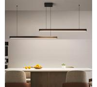 Mikeru 200cm Longue Lampe Suspendue, Lampe Suspendue Splice Lumières De Table De Billard à Intensité Variable 10% à 100% Lustre De Table à Manger Avec Fonction Mémoire Pour Salle De Conférence