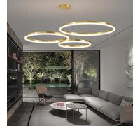 Mikeru 40+60+80cm Lampes Pendantes Minimalistes, Luminaires Suspendus Réglables En Hauteur Avec Fonction Mémoire, Dimmables De 10% à 100% 3000k/4500k/6500k Pendentifs LED Pour îlot De Cuisine