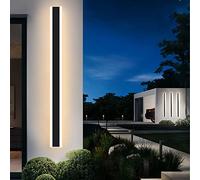 Mikeru Appliques Villa Murales Extérieures, 60W Moderne À Bandeau Longue Murale Extérieures, 3000k Applique Murale Extérieure Étanche Ip65 Pour Salon, Véranda, Terrasse, Garage（150cm）