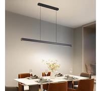 Mikeru Suspension de 100 cm, pour table de salle à manger, linéaire moderne, avec 10 % à 100 % d'intensité variable, 3000 K/4500 K/6500 K, 3 couleurs, pour salle à manger, salon
