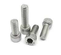 MIKFESPO 1/5 pièces Filetage Fin M8 M10 Longueur 12-100mm 304 A2 Acier Inoxydable hexagone à Six pans Creux vis à tête Boulon(40mm,5pcs M8 Pitch 1.0)