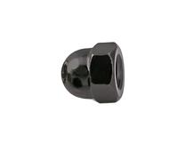 MIKFESPO 2/5/10 pièces nickelé Noir en Acier au Carbone Filetage métrique décoratif hexagone bombé Couvercle Capuchon écrou borgne Hexagonal M3 M4 M5 M6 M8 M10 M12(10pcs,M8 Black Zinc)