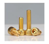 MIKFESPO 5/10 pièces M2 M2.5 M3 M4 M5 M6 M8 vis à tête cylindrique à Six pans Creux Titane plaqué Or boulons Allen 12.9 Grade Longueur 4-50mm(M4x10mm-10pcs)
