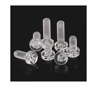 MIKFESPO 50 pcs M2 M2.5 M3 M4 M5 Transparent Acrylique Croix Tête Ronde Vis en Nylon Vis en Plastique(8mm,M3)