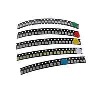 MIKI-Z Lot de 100 LED SMD 3528 1210 5 couleurs rouge, vert, bleu, jaune, blanc