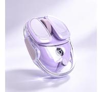 MIKIBY Q9 Souris sans fil portable et silencieuse 2,4 GHz/Bluetooth double mode, 4 DPI réglables, 4800 DPI optique avec éclairage RVB, compatible Win/Mac/Android/iOS (violet)