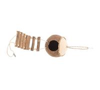 Mikikit 1 Ensemble Cage à Oiseaux Coquille de Noix de avec Échelle Nid Décoratif pour Perroquets Calopsittes et Canaris de et pour Oiseaux Extérieur