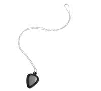 Mikikit 1 Ensemble collier médiator collier de guitare collier musical support pour médiators en métal porte-médiator affichage de médiator de guitare Acier inoxydable Noir