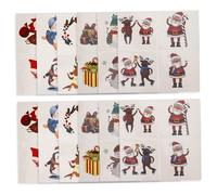 Mikikit 1 Ensemble De temporaires Mignons De Noël, Faux Autocollant De Tatouage Décoratif, Autocollant De Tatouage Temporaire Imperméable, Série De Noël