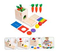 Mikikit 1 Ensemble Montessori pour Garçon Fille Boîte à Colorée et Blocs Sensoriaux pour Développement Cognitif et Motricité Fine Éducatif pour Filles et Garçons