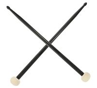 Mikikit 1 paire Bâtons de Tambour Double Tête Nylon Baguettes Légères et Durables pour Percussions Accessoire Pratique pour Batterie et Batterie Jazz Maillets à Double Extrémité et