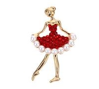 Mikikit 1 pièce Broche de Zinc Forme de Danseuse de Ballet Accessoire Créatif pour Costumes Décoration pour Femmes et