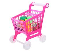 Mikikit 1 pièce Chariot de Courses pour Garçon Fille Caddie Simulé Chariot Épicerie Rose avec Roues Faciles à Pousser pour Jeu Imitation Créativité Accessoire Ludique pour Garçons et