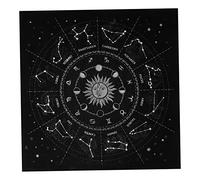 Mikikit 1 pièce Nappe de Tarot Divination Tapisserie Douce Antidérapante Design pour Astrologie et Jeux de Société Tapis de Tirage Astral Étoilé