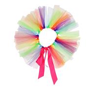 Mikikit 1 pièce Robe Mousseline Colorée pour Chien Tutu Arc Ciel Adorable pour Animaux de Compagnie pour Occasions Spéciales Séances Photo