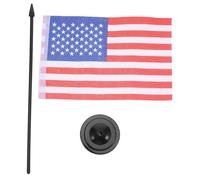 Mikikit 10 Ensembles American Desk Flags With Base Miniature Table Flags For Office And Meeting Decor Polished And Desktop Ornaments For Business Displays