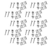 Mikikit 10 ensembles Metal Guitar String Locking Buckles With Screws Headstock Press String Retainers For Electric Guitar And Easy To Install Accessories