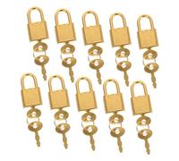Mikikit 10 Ensembles Mini Padlocks With Key Vintage Metal Locks For Treasure Chest Suitcase Jewelry Box Diary Storage Portable