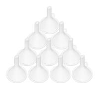 Mikikit 10 Mini Entonnoirs en Plastique pour Usage Précis et Portable, pour Voyages D'affaires et Bureau, Lot de 10 Entonnoirs pour Petites Bouteilles à Liquide