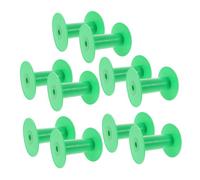 Mikikit 10 Pièces Bobines Plastique Vertes pour Couture et Broderie Bobines Vides Légères Amovibles pour Tricotage Tissage et Projets DIY à Domicile