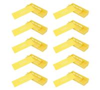 Mikikit 10 Pièces Cage D’apiculture pour Abeilles, Boîte Piège en Plastique Jaune, Outil Apicole Pratique et Sûr pour Apiculteur