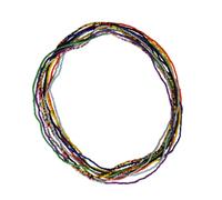 Mikikit 10 pièces Ceinture Chaîne Perles Colorées pour Femmes et Chaîne de Polyvalente Décoration Estivale Élégante Accessoire Extensible pour Bracelets et Colliers