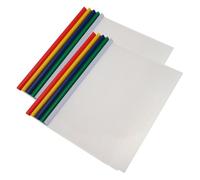 Mikikit 10 pièces Chemises Transparentes avec Baguette Coulissante Dossiers Plastique Résistant et Portable Organisateur de Documents pour Bureau et École Classeurs Fichiers avec Reliure