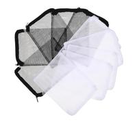 Mikikit 10 pièces de Filtration Portables Maille pour Aquarium de Filtre à Zipper et Facile à Entretenir et Durable pour Filtration de Sédiments et Médias Filtrants