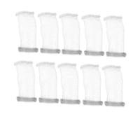 Mikikit 10 pièces Filets de Filtration Maille Acier Inoxydable pour Machine à Laver Pièges à Peluches Réutilisables et Résistants Installation Facile avec Attaches Protection les Cheveux