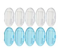 Mikikit 10 Pièces Finger Toothbrush Set With Soft Silicone Bristles For Oral Cleaning Gentle Gum Care And Tongue Cleaning Ergonomic Fit For Parents Fingers