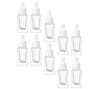 Mikikit 10 Pièces Flacon Compte-gouttes D’huiles Essentielles Flacon Compte-gouttes en Verre 15ml, Anti-fuite, Contrôle Précis du Dosage, pour Voyage et Stockage D’essence Liquide