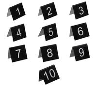 Mikikit 10 pièces Lot Marqueurs Numérotés Triangulaires Acrylique Panneaux de Table pour Scène de Crime et Jeu Dénigme Marqueurs de Preuves Numérotés Décoration de Fête Thème