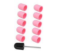 Mikikit 10 pièces Manicure Grinding Head Polishing Sanding Caps Fine Grit Nail Art Tool For Electric Nail File Machines