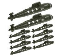 Mikikit 10 pièces Maquettes sous-Marins Militaires Miniatures Décoratives pour Modèles Réalistes pour Table Sable et Jeux de Diorama