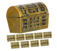 Mikikit 10 pièces Mini Coffrets à Trésors Vintage Décorations de Fête Coffrets Bijoux Miniatures pour Chambre Garçon Fille Cadeaux Invités Anniversaire