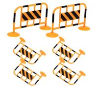 Mikikit 10 pièces Miniature Traffic Barrier Toy Set for Learning Road Safety and Imaginative Play Interactive Roadblocks Model
