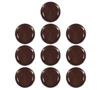 Mikikit 10 Pièces Plateau Rond en Plastique Couleur Café pour Plantes, Drainage Rapide et Protection Contre Les Marques d'eau, pour Jardinage D'intérieur Moderne