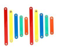 Mikikit 10 pièces Puzzle Magnétique Géométrique Bandes Polygonales Colorées pour Apprentissage des Fractions et Calculs Jeu Éducatif pour Filles et Garçons Développement Logique Maison