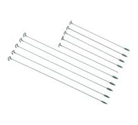 Mikikit 10 Pièces Support pour Orchidées Vert en Fer et Léger, Tige de Support Fixe pour Plantes en Pot, Pratique pour Jardinage et Protection des Fleurs