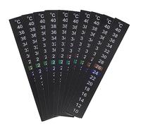 Mikikit 10 pièces Thermomètre Stickers Aquariums Indicateur de Température Pratique et Sûr de Piles pour Aquariums et Bacs à Poissons